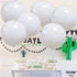 KatchOn Round White Foil Balloons, 22 Inch, Pack of 6 for Party Decorations, Metallic Birthday Balloons