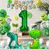 Happy 1st Birthday Decorations - Large Dinosaur Foil Balloons, Number 1 & Dinosaur Printed Balloons, Banner for Boy &