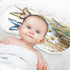 YETTASBIN Butterfly Daisy Muslin Baby Burp Cloth, Super Soft Absorbent Cotton Burp Rag Baby Bibs Feeding Cloth