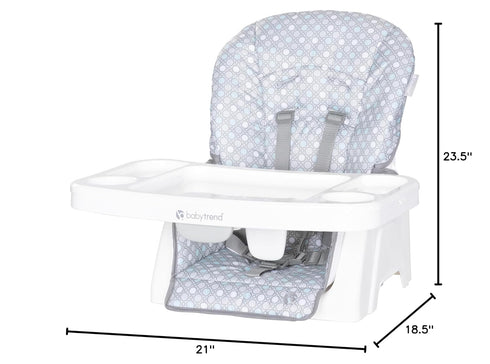 Baby Trend Space-Saving Booster High Chair - Pebblestone Aqua