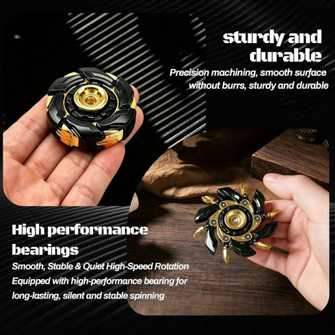 JC JIUCHUANG Toys-BlackGold-2 EDC Fidget Sliders Adults Metal Fidget Toys Adults for ADHD & Anxiety Autism Stress