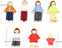Wooden Doll House People of 7 Miniature Figures and 2 Pets, Dollhouse Dolls Family Set Accessories for Girls Toddler Kids Pretend Play and Imaginative Fun