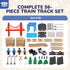 Set 2-4, 56PCS Set, Set, 3 4 5 6 TOY Life Wooden Train for Toddlers Police Station Train Toys with Wooden Train Track