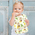 IHCVHQX 1 Pack Baby Feeding Bibs for Boys Girls Cartoon Monkeys Toddler Infant Bandana Drool Bibs with Pocket