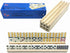 Set 4 Rummy Yuanhe Domino Trays Holders Rack - of Wooden Tiles Stand Holders Dimonos Boards for Mexican Train