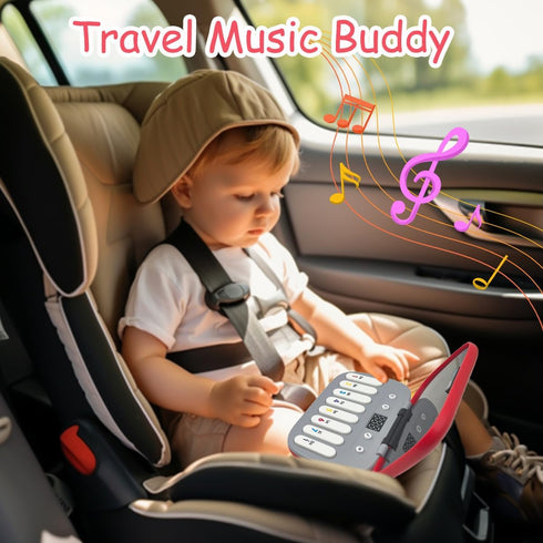 LYRZMY 3 4 5 6 Kids Mini Piano Toy, BPA-Free Light Up Keyboard, Portable Travel Learning Toys for Toddlers, Music