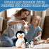 5 Set 14 Inch Mommy 4 Pcs Stuffed Animal Penguin Plush Toy Penguin Stuffed Animal with Cute Babies in Zippered Belly