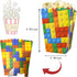12 PCS Building Block Popcorn Boxes Building Block Party Supplies Building Block Party Favor Boxes Building Block Birthday Party Favors Building Block Party Decoration