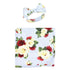 Touched by Nature Unisex Baby Organic Cotton Swaddle Blanket and Headband or