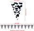 Boao 5 Pcs Cow Print Pennant Banner Birthday Party Supplies for Western Cowboy Theme Decoration, 7.4 x 10.8 Inch
