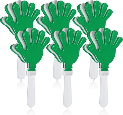 Syhood 6 Pcs Hand Clappers 7.5 Inch Noise Makers Party Favors Plastic