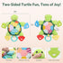 6 1 Tummy Turtle Baby Sensory Toy, in Montessori Time Texture Toys, Flip Scales & Multi-Textured Belly & Rattle