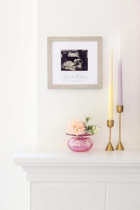 Kate & Milo Rustic Grandma Sonogram Picture Frame, Pregnancy Announcement, Ultrasound Baby Photo Frame, 4x5 Photo Insert