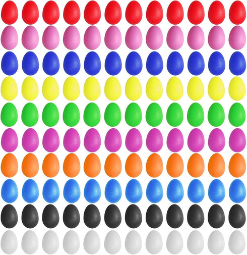 120 Pcs Plastic Egg Shakers, Easter Egg Shaker Percussion Musical Maracas, Plastic Easter Egg for Kids Toys Learning DIY