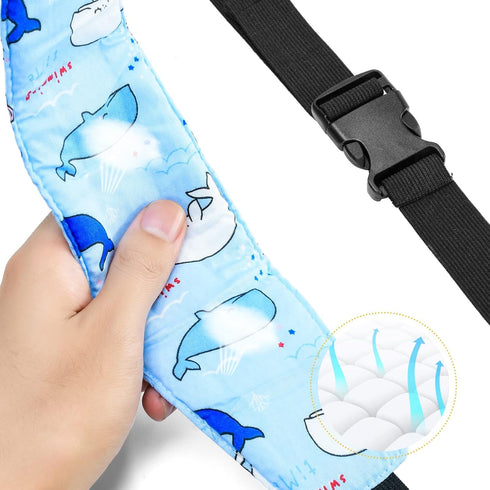 Xthuge Baby Carseat Head Support,Car seat Straps Pillow Support Ban,Stroller Neck Relief Strap Headrest,Slumber Sling