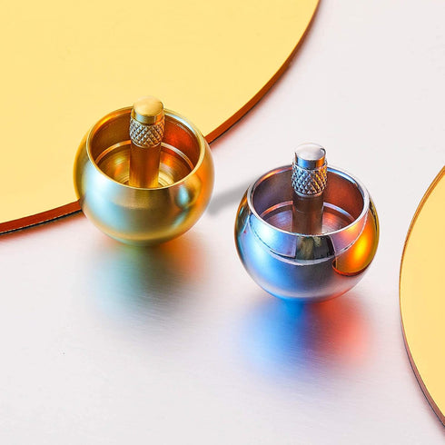 2 Pieces Metal Spinning Top Kids Aluminum Top Spinner Top Physics Toy Gyroscope Stainless Steel Educational Toys