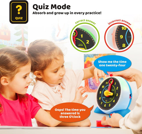 BEST LEARNING Learning Clock - Educational Talking Toy to Teach Time with Quiz and Music for Kids Ages 3-6