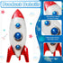 2 Pcs Large Rocket Balloons, 33 Inch Space Themed Party Decorations, Galaxy Balloons for Kids