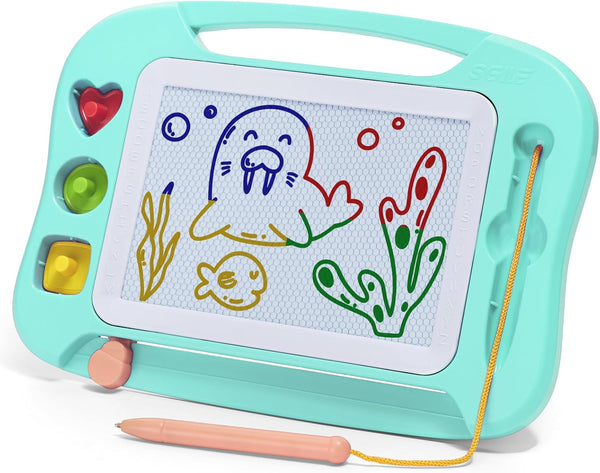 SGILE Magnetic Drawing Board for Kids - Colorful Erasable Doodle Board with Magnet Pen, Educational Learning Toy