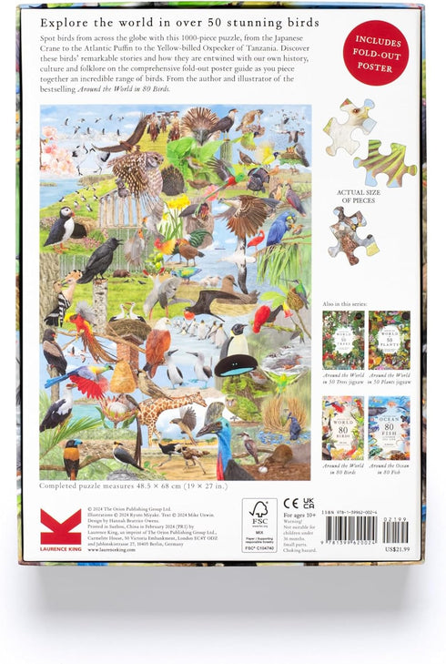 Around The World in 50 Birds 1000 Piece Puzzle