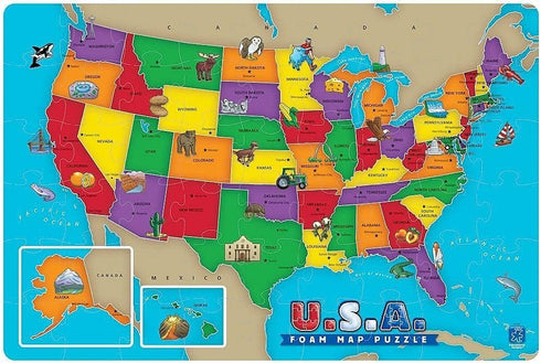 Educational Insights U.S.A. Foam Map Puzzle