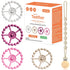 5 Pack Stylish Silicone Baby Teething Toys: 4 Teething Rings and Extra