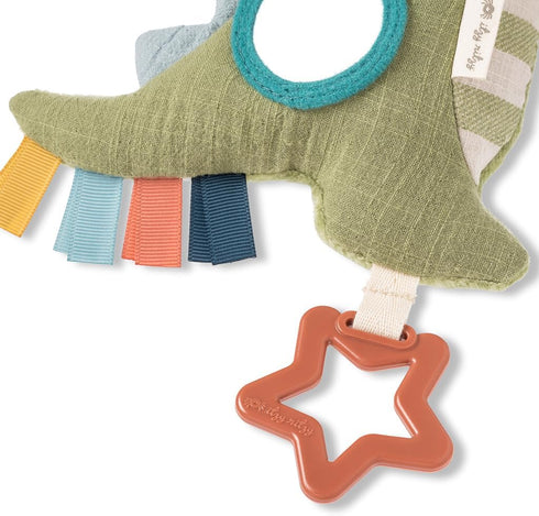 Itzy Ritzy Bitzy Traveler Car Seat & Stroller Toy for Babies Developmental Sensory Toy Features Crinkle & Rattle Sounds