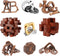 9pcs Difficulty Puzzles Gift for Adults, Teens, and Kids, Brain Teaser Puzzles Game Desk Toys