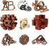 9pcs Difficulty Puzzles Gift for Adults, Teens, and Kids, Brain Teaser Puzzles Game Desk Toys