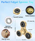 ATESSON Fidget Spinner Gold Stress Relief Reducer Toys, High Speed Bearing Metal Hand Spinners for Kids Adults