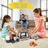 Jomifin Playset 41 Pretend Play Coffee Shop PCS with Coffee Maker Machine, Sound Cash Register and Dessert Bakery
