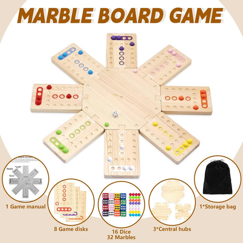 WGYKLRL 2 8 3 32 16 Wooden Board Game, The Wooden Board Can Provide a Gaming Experience for to Players, Featuring