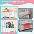 3 SUNALLY Baby Diaper Caddy Cart, Tier Rolling Diaper Cart with Lockable Wheels for Nursery Essentials, Large Capacity