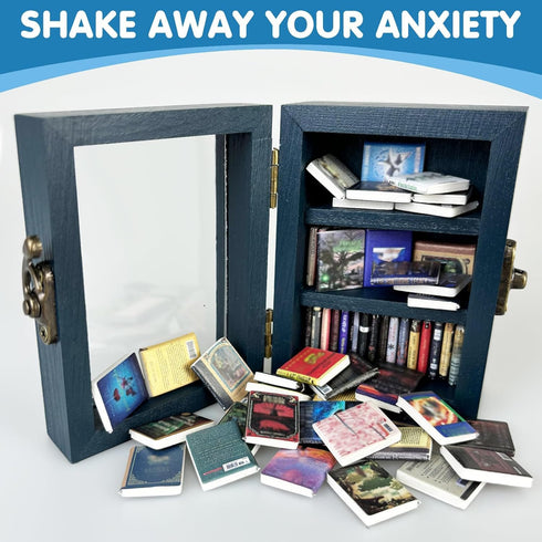 IAIHBBLY 60 Anxiety Bookshelf Mini Books with Pcs Mini Books for Anxiety BookshelfMiniature Dollhouse Books Assorted