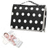 YANENDIE Set Polka Dots Black White Portable Diaper Changing Pad, Waterproof Baby Changing Mat with Storage Pocket