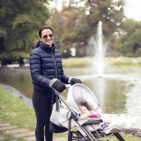 Stroller Hand Muff Gloves, Waterproof Handlebar Mitts with Fleece Lining, Universal Fit for Pram and Pushchair, Winter
