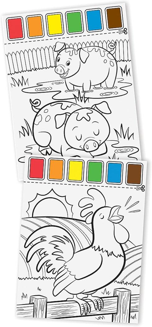 Melissa & Doug Paint With Water - Farm Animals, 20 Perforated Pages