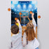 Basketball Party Game - Pin The Basketball on The Hoop with 36 Pcs Stickers, Large Poster for Kids Boys Men Birthday