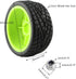 4PCS Off Road RC Cars Rubber Tires Set 12mm Hub Wheels Tires for HSP 94122 94123 94103 3850 3851 FW06 (Green)