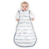 Amazing Baby Cotton Muslin Sleeping Sack, Wearable Blanket with 2-Way Zipper, Watercolor Stripes, Denim, Large (12-18