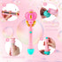 Bubble Wand for Kids - Princess Heart Bubble Machine Blower Maker Wand with Light, Outdoor Toys Gifts for Ages 1-8