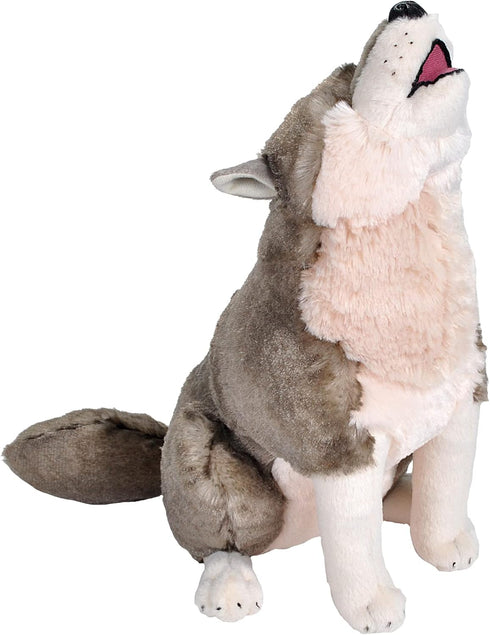 Wild Republic Howling Wolf Plush Toy, Stuffed Animal Gifts for Kids, Little Biggies, 26 Inches