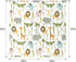 42W 63H Inch MESHELLY Kids Safari Curtains X Rod Pocket Cute Cartoon Animals Baby Boy Nursery Bedroom Decor Woodland