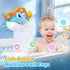 Puidapo 1-3 4-8 Bath Toys,Light Up Baby Bath Toys Bath Bubble Machine with Colourful RGB Light Great Birthday