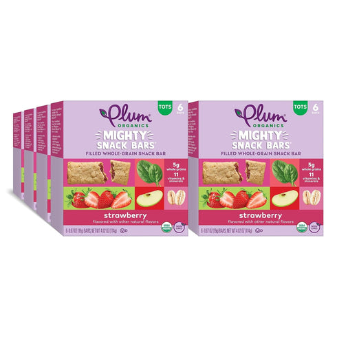 Plum Organics Mighty Snack Bars - Strawberry - 0.67 oz Bars (Pack