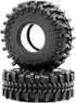 HOBBYSOUL 2pcs 1.0 Tires, 61 * 22.4mm Soft Sticky Mud Crawler Tires for RC 1/18 TRX4M 1/24 SCX24 AX24 FCX24 Enduro24