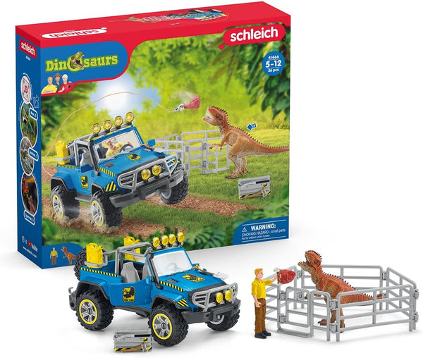 Schleich Dinosaur - 15PC Dinosaur Toy Truck & Outpost Playset - Includes