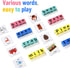 Wooden Blocks Spelling Game, Alphabet Puzzles Blocks, Montessori Learning Toy for Kids Ages