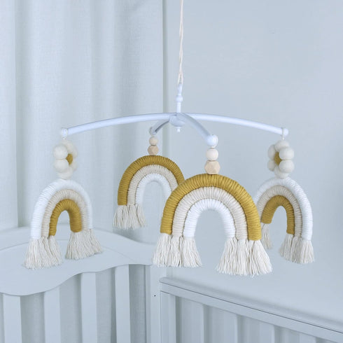YWLUUOO Handmade Musical Hanging Toy Rainbow Wind Pendant Crib Mobile Rattles for Birthday Gifts Hanging Pendant Crib