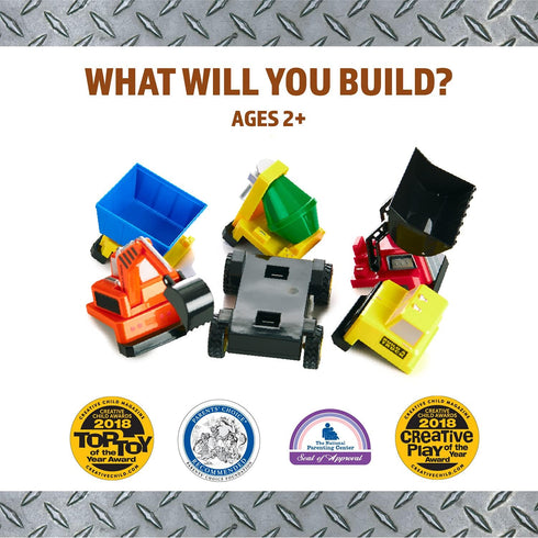 Magnetic Build-A-Truck Construction Toy Play Set, 5 Pieces